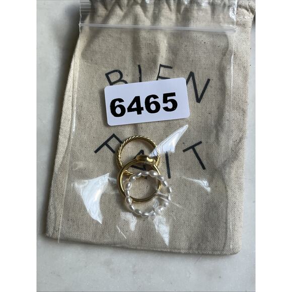 Madewell Nautical Stacking Ring Set Size 6 Coastal Mermaid Beachy Dainty - Picture 5 of 5